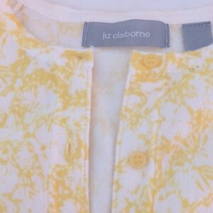 soft yellow sweater with front buttons